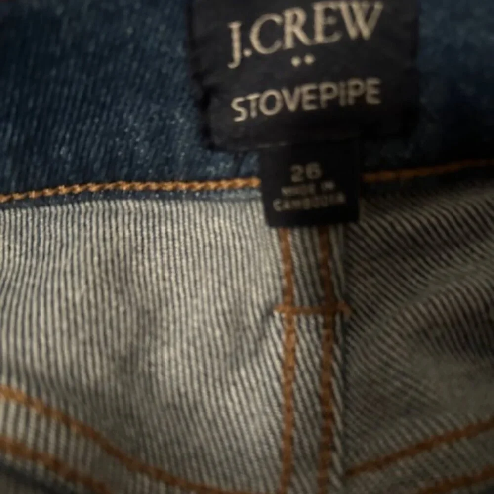 J. Crew Stovepipe 5 pocket ankle denim jeans. size 26 - Picture 4 of 5